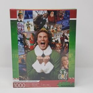 Aquarius Elf 1000 Piece Christmas Puzzle  NEW  SEALED